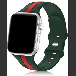 Red & Green Apple Watch Band fits 42mm, 44mm, 45mm